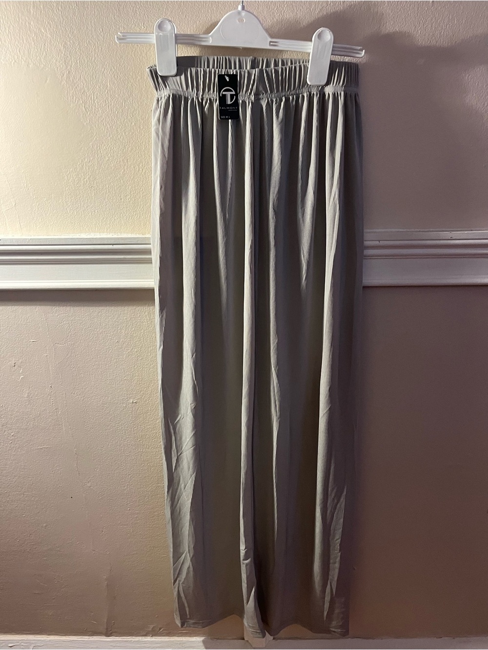 Gray Elastic-Waist Women's Lounge Pants